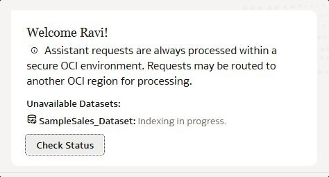 Screenshot: Indexing in progress status message